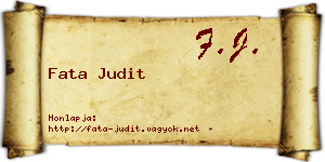 Fata Judit névjegykártya